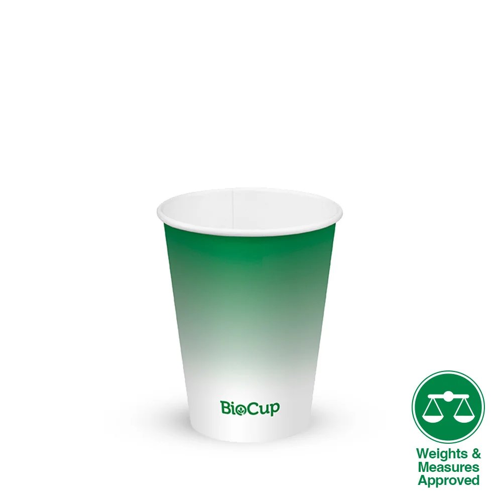 8oz/280mL (80mm) Green Cold Paper BioCup - 1000/ctn - TEM IMPORTS™