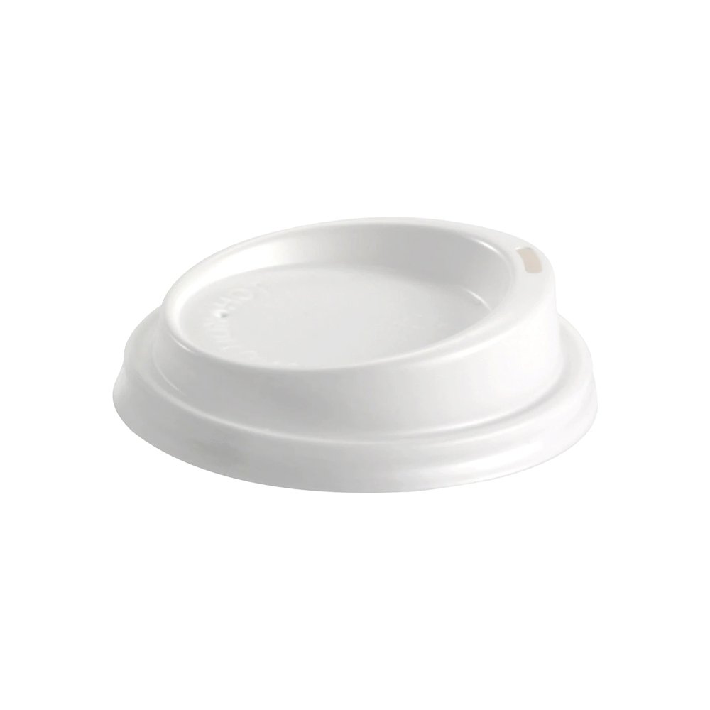 8oz/80mm CPLA White Spout Hot & Cold Lid - TEM IMPORTS™