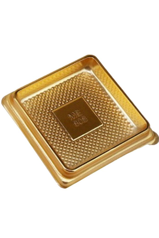 90x90mm Gold Square Base With Clear Lid - TEM IMPORTS™