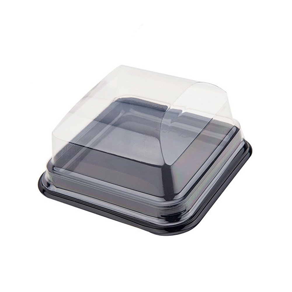 93x93mm Black Square Base With Clear Lid