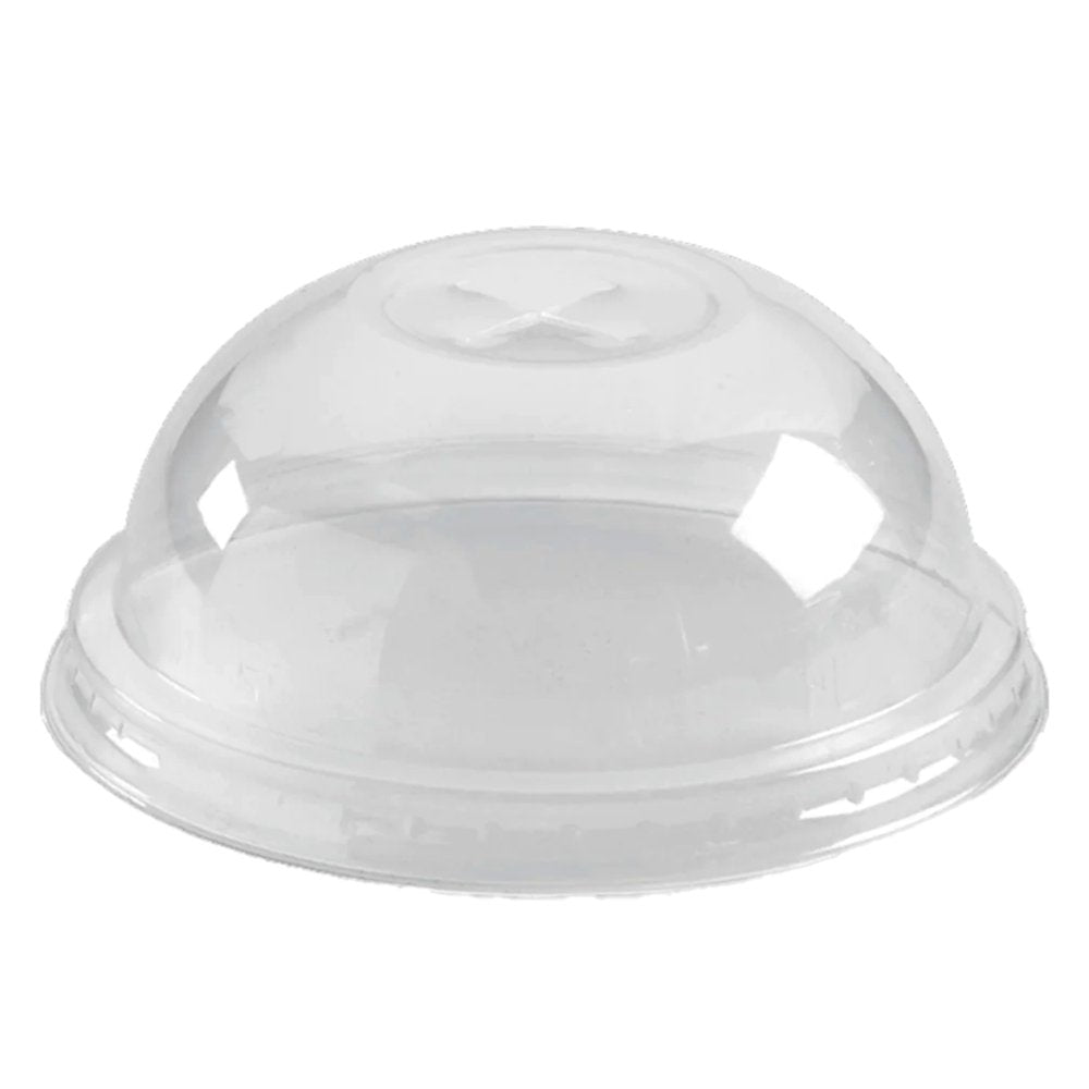 Clear PET (95mm Diameter) Dome Lid X Slot Hole