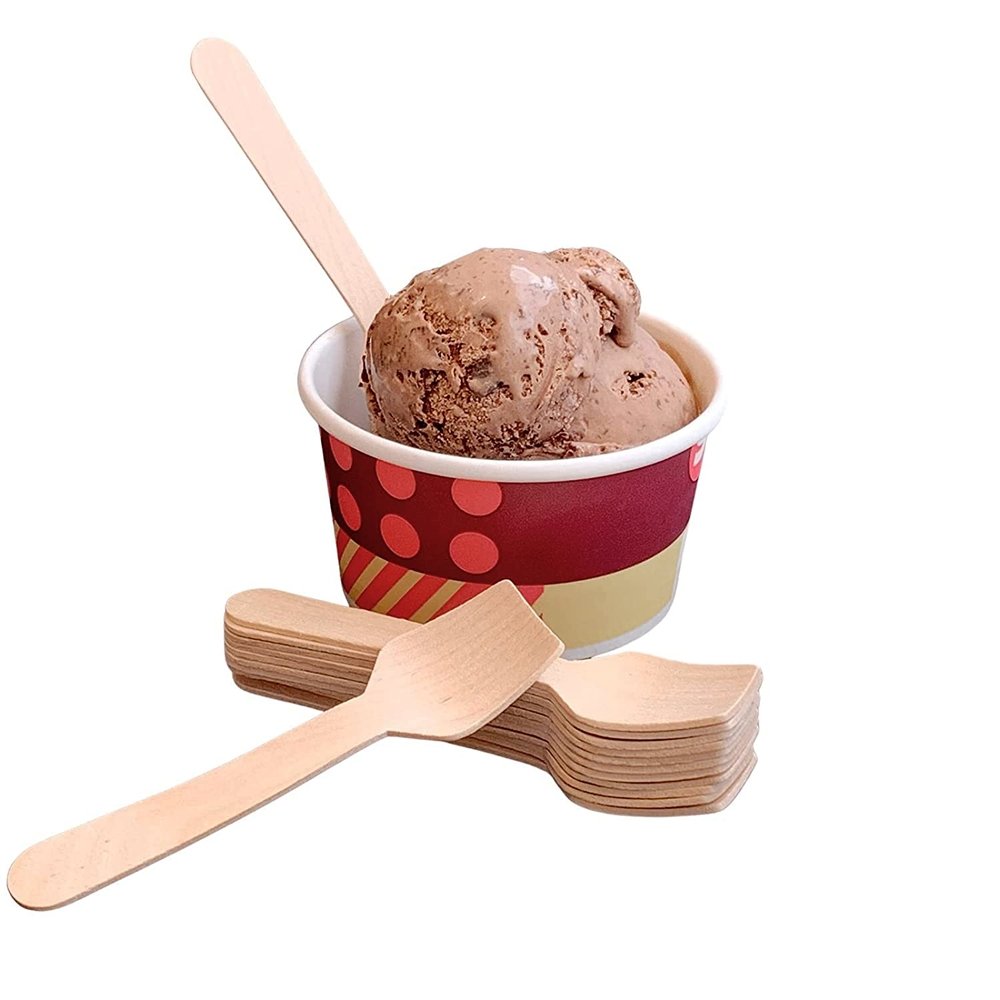 95mm Wooden Gelato Spade Spoon - Pk100 - TEM IMPORTS™