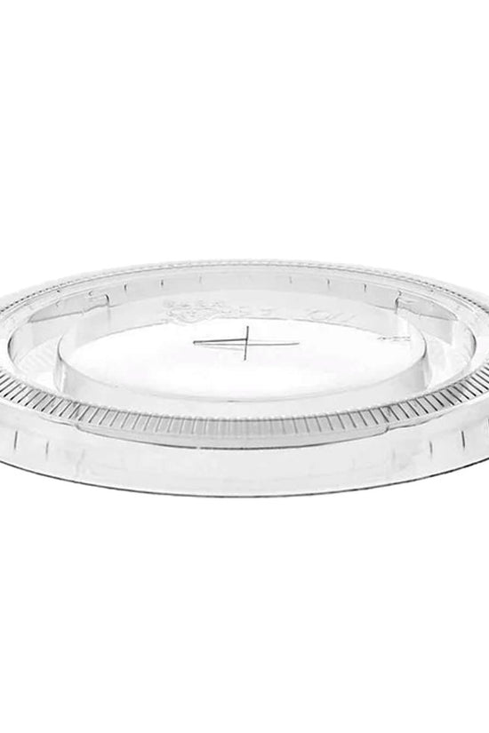 98mm Clear PET Flat Lid X Slot Hole - TEM IMPORTS™