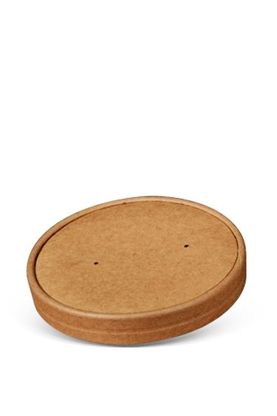 98mm PE Coated Kraft Paper Lid For 8/12/16oz Soup Cup