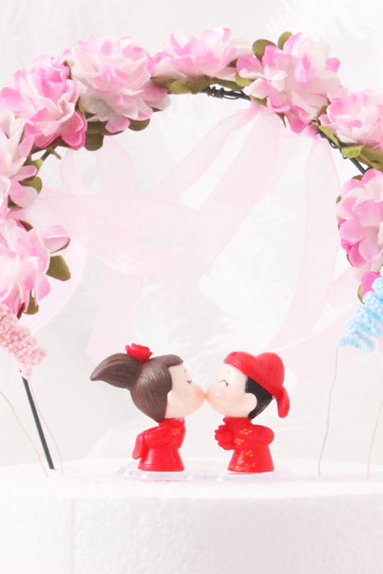 Traditional Chinese Wedding Couple Cake Topper Set - TEM IMPORTS™