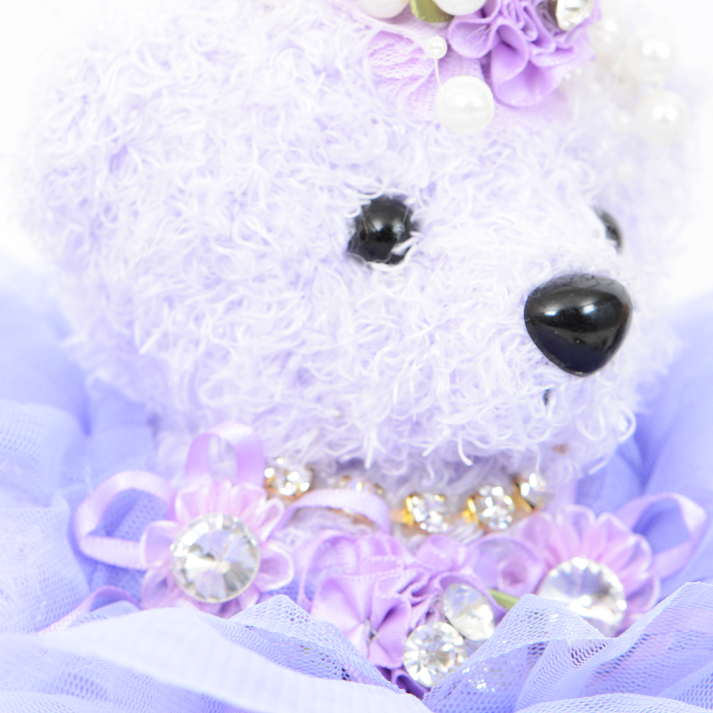 Princess Teddy Bear - Purple Lavender Double Layer Dress