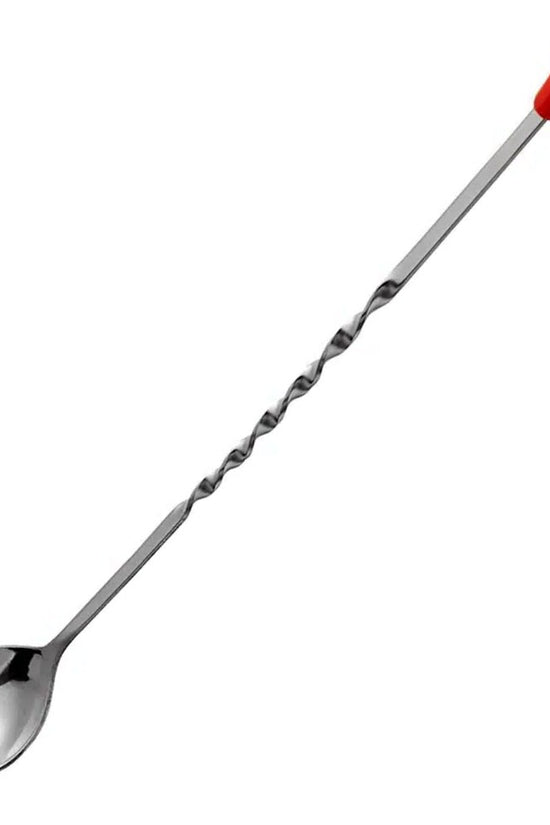 Bar Spoon With Red Knob Stainless Steel - TEM IMPORTS™