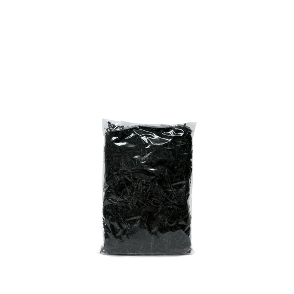 Black Crinkle Paper Shreds Fillers - 250gr Bag - TEM IMPORTS™