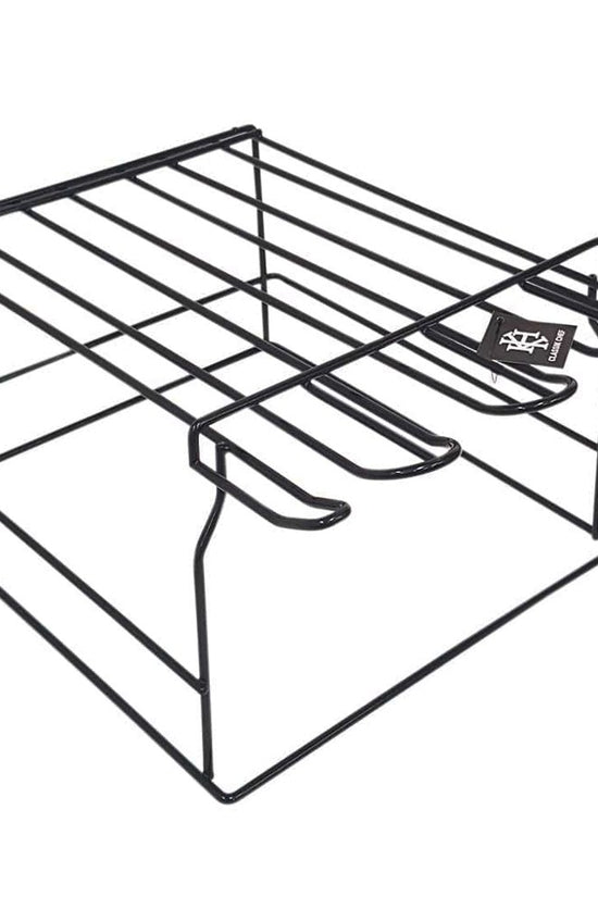 Black Hanging Glass Rack 4 Rows With Break Stopper - TEM IMPORTS™