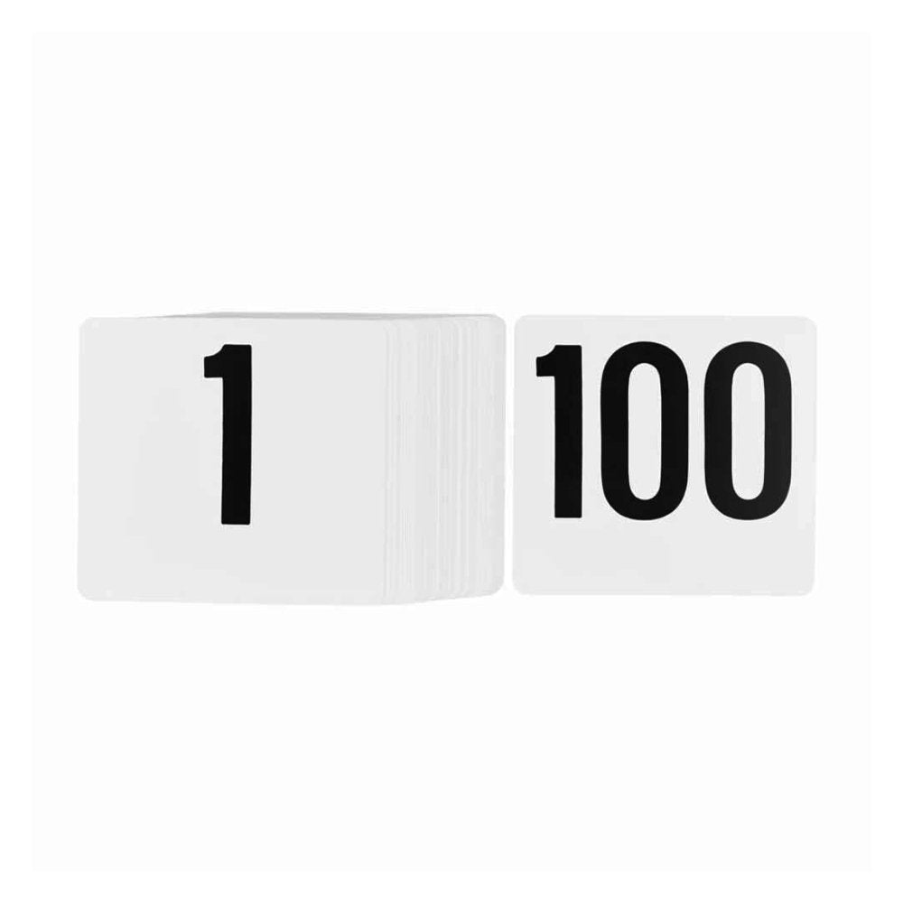 Black On White Table Numbers Plastic Set #1-100 - TEM IMPORTS™