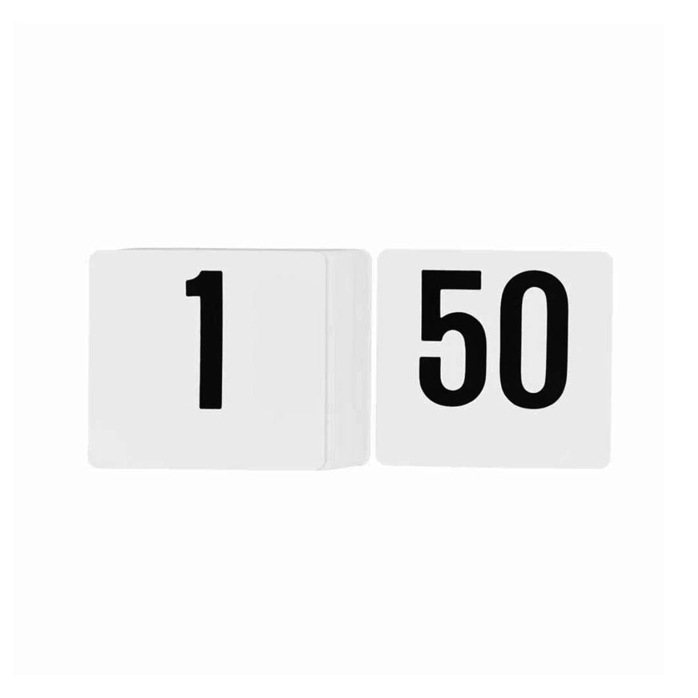 Black On White Table Numbers Plastic Set #1-50 - TEM IMPORTS™