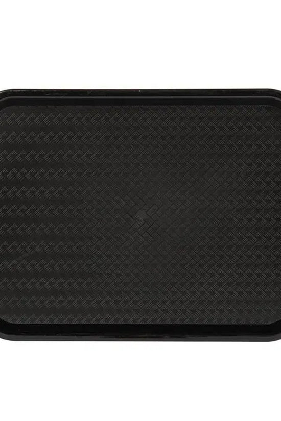Black Plastic Fast Food Tray - 400x300mm - TEM IMPORTS™