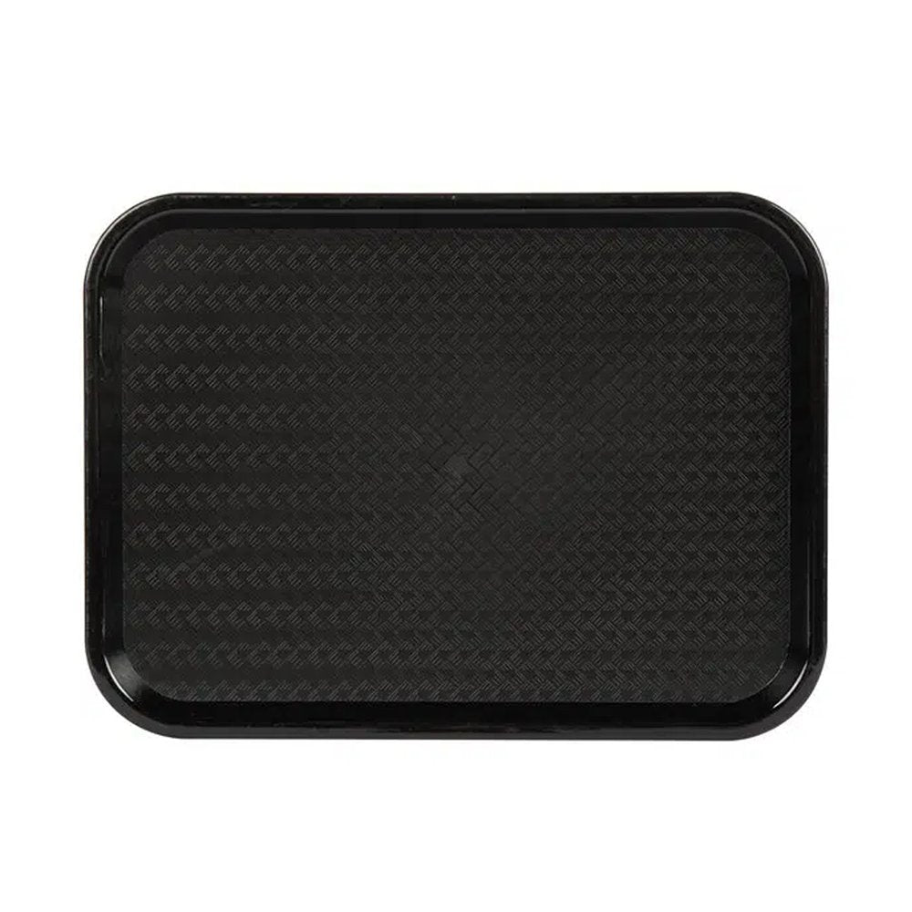 Black Plastic Fast Food Tray - 400x300mm - TEM IMPORTS™