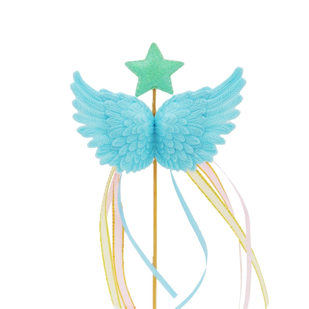 Blue Angel Wing With Star Cake Topper - TEM IMPORTS™