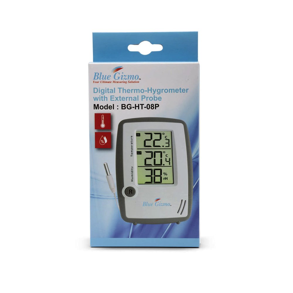 Blue Gizmo® Digital Thermo-Hygrometer With External Probe - TEM IMPORTS™