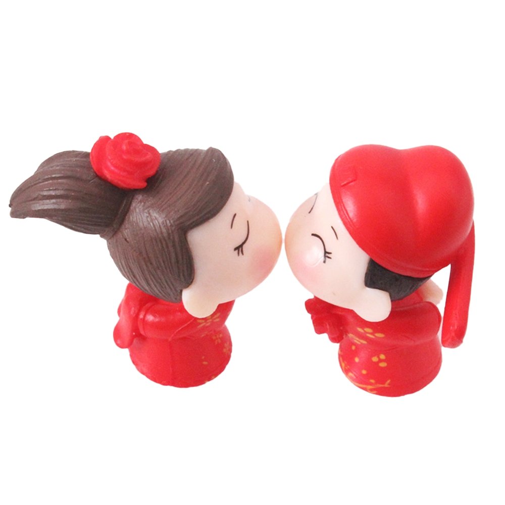 Chinese Bride Groom Double Happiness Wedding Cake Topper - Online Party  Supplies