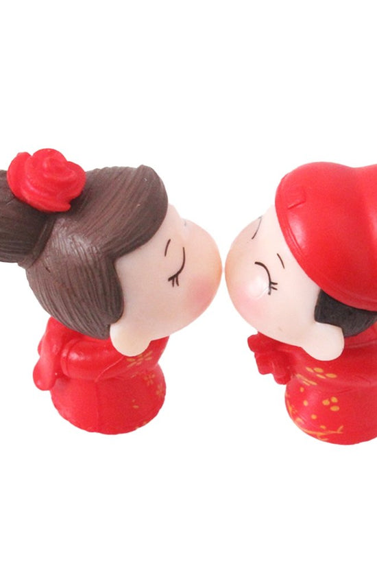 Traditional Chinese Wedding Couple Cake Topper Set - TEM IMPORTS™