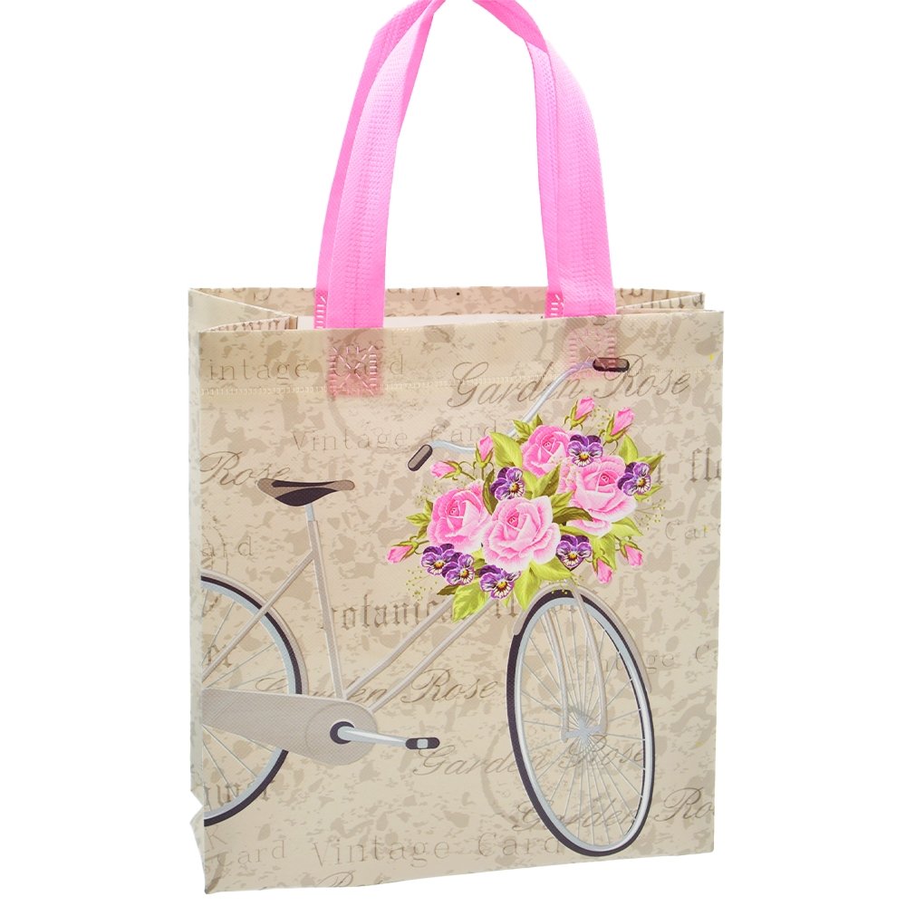 Classic Bicycle Small Coated Non Woven Bags - Pk10 - TEM IMPORTS™