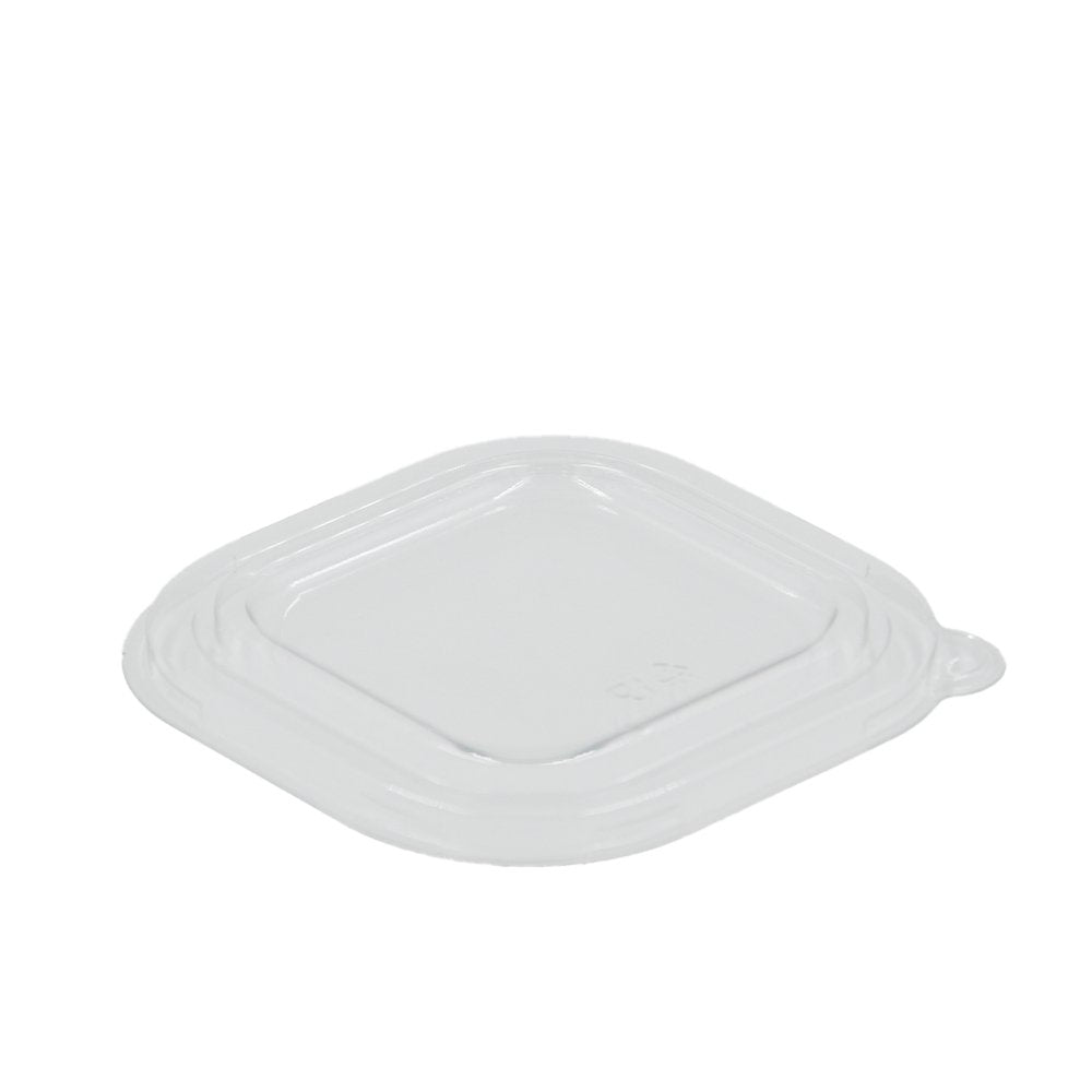 Clear PET Lid For Sugarcane Square Containers 280mL