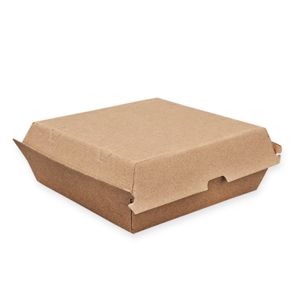 Corrugated Kraft Brown Dinner Box Clamshell