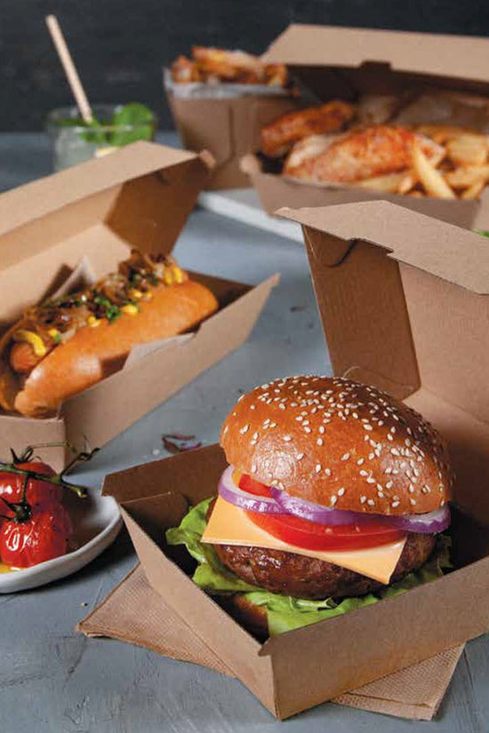 Corrugated Kraft Plain Brown Family Dinner Box - TEM IMPORTS™