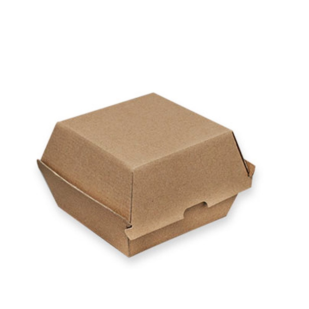 Corrugated Brown Kraft Regular Burger Box Clamshell