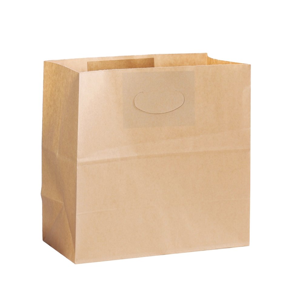 Retail Takeaway Brown Kraft Die-Cut Handle Paper Bag