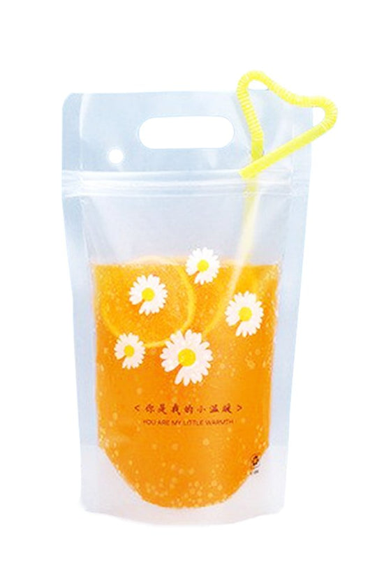 Daisy Flower Print Reusable Ziplock Bag-Pk50 - TEM IMPORTS™