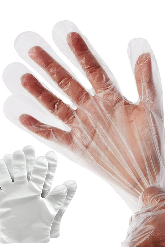 Disposable Gloves LDPE Clear Embossed Large - TEM IMPORTS™
