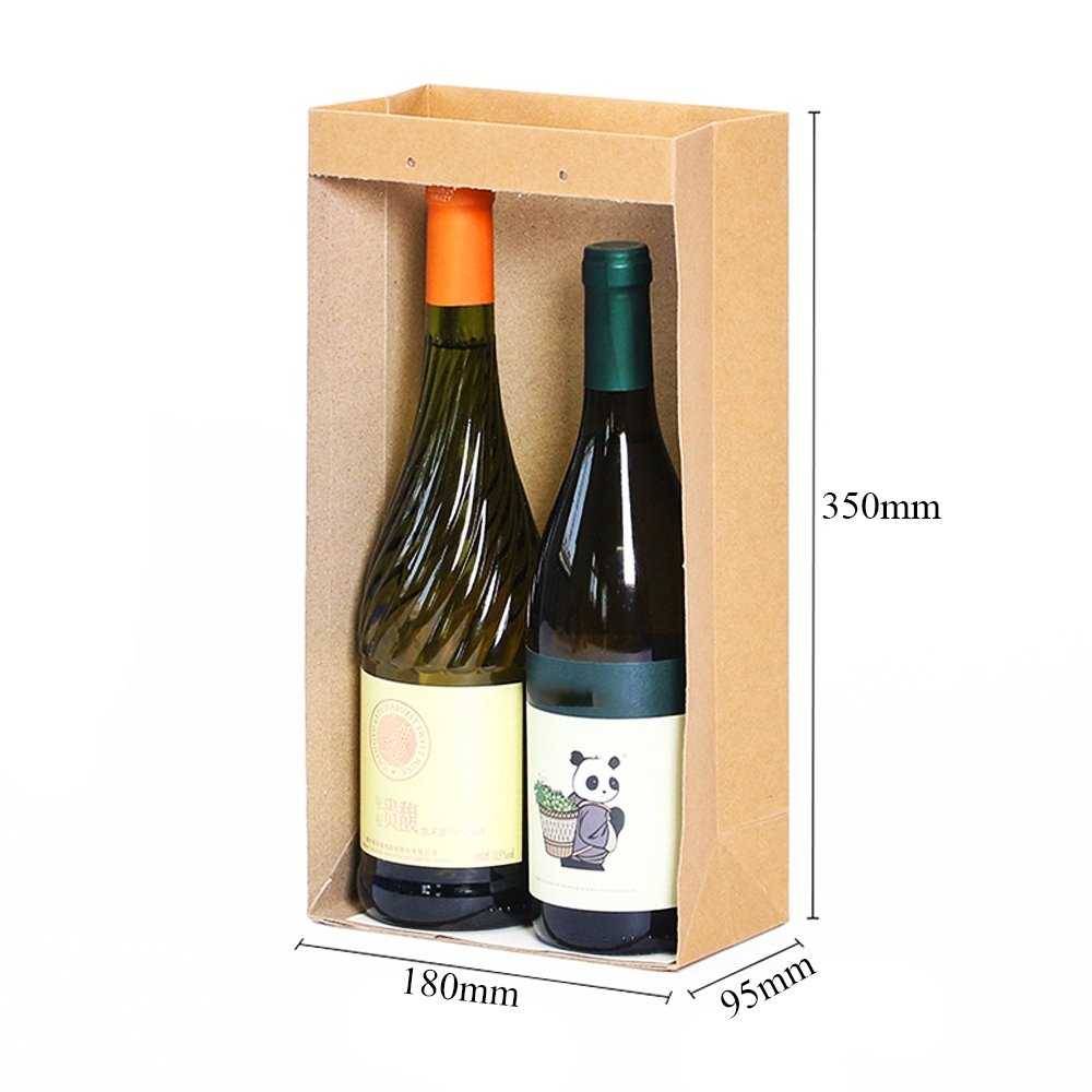 Double Wine Paper Bag With Silk Handle