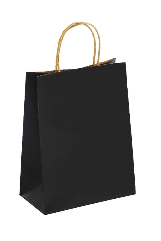 Extra Small Black Twisted Paper Handle Bag - 250/CTN