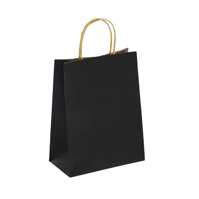 Extra Small Black Twisted Paper Handle Bag - 250/CTN