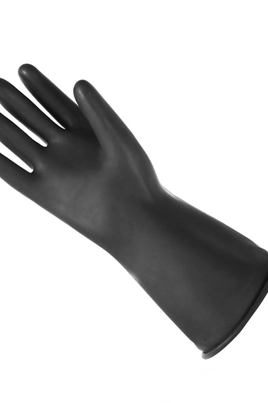 Extra Large Black Rubber Heavy Duty Gloves - 5/PK - TEM IMPORTS™