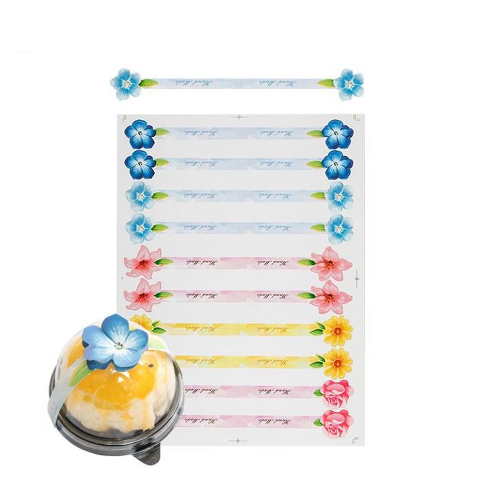 Floral Paper Seal Sticker Strips