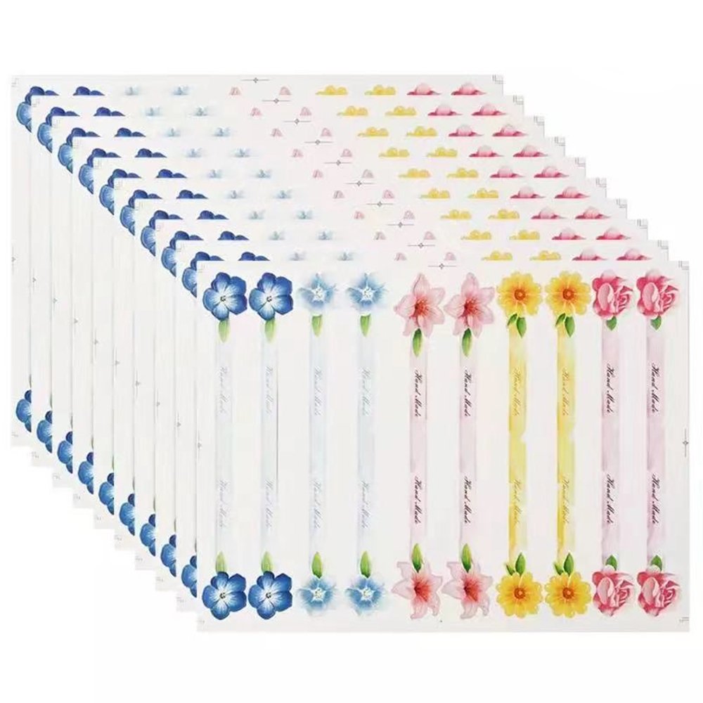 Floral Paper Seal Sticker Strips