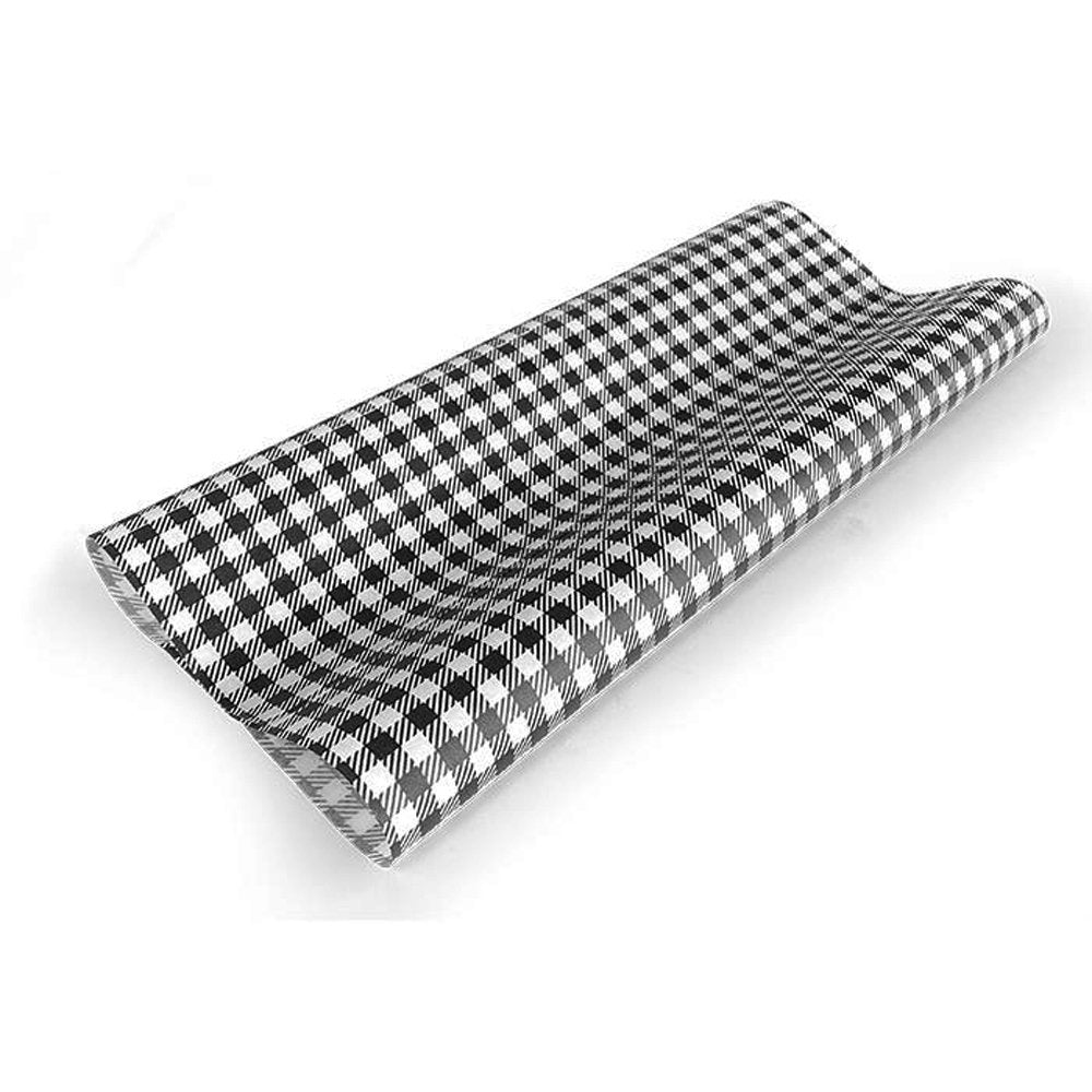 GP Gingham Black Food Wrapping Paper 400x330mm - 200/PK