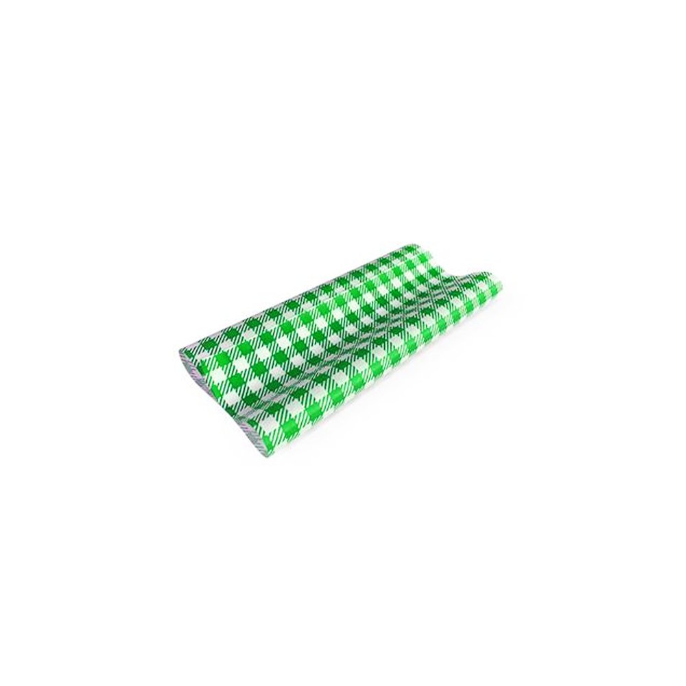 GP Gingham Green Food Wrapping Paper 190x150mm - Pack of 400 - TEM IMPORTS™