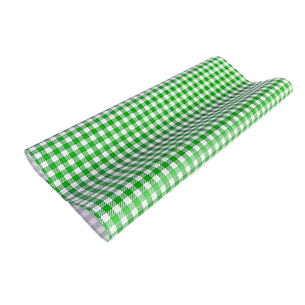 GP Gingham Green Food Wrapping Paper 400x330mm - 200/PK