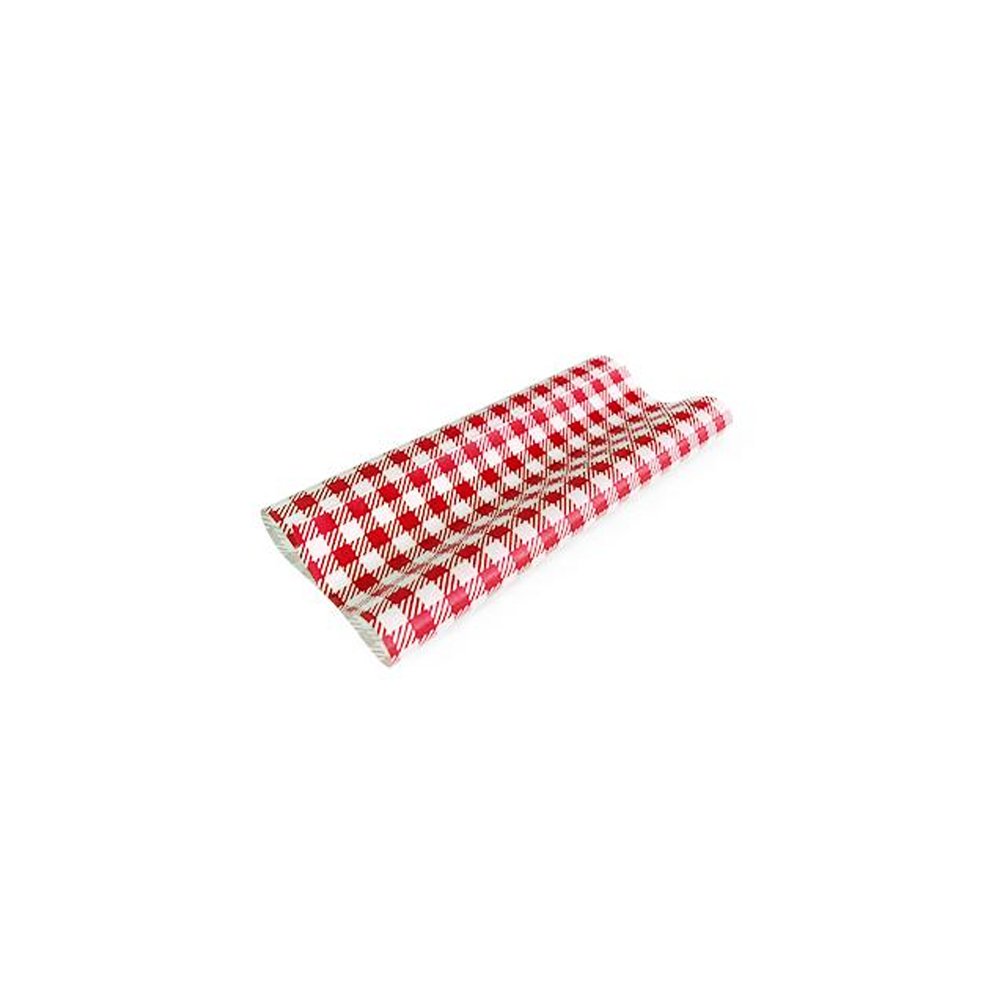 GP Gingham Red Food Wrapping Paper 190x150mm - 400/PK