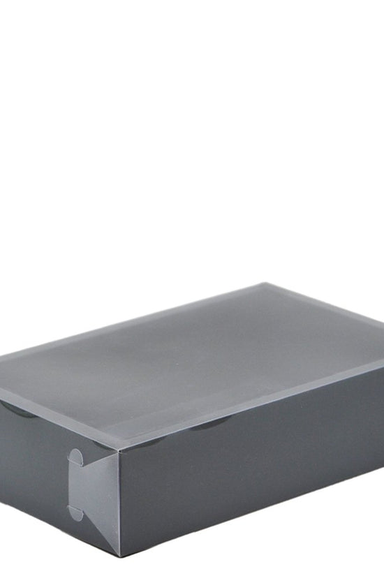 Small Rectangular White Paper Box With Clear Lid H70 - Pack of 25