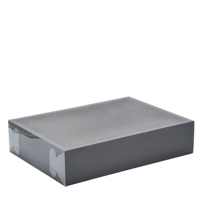 Medium Rectangular Black Paper Box With Clear Lid H80 - Pack of 25