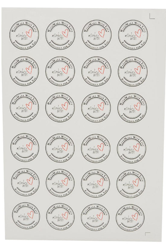 Handmade With Love Heart Shape - Pack of 120 - TEM IMPORTS™
