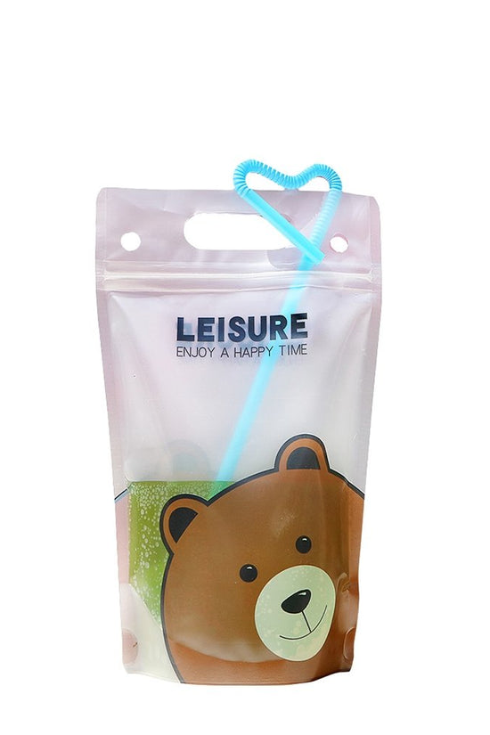 23x13 Printed Happy Bear Reusable Ziplock Bag - TEM IMPORTS