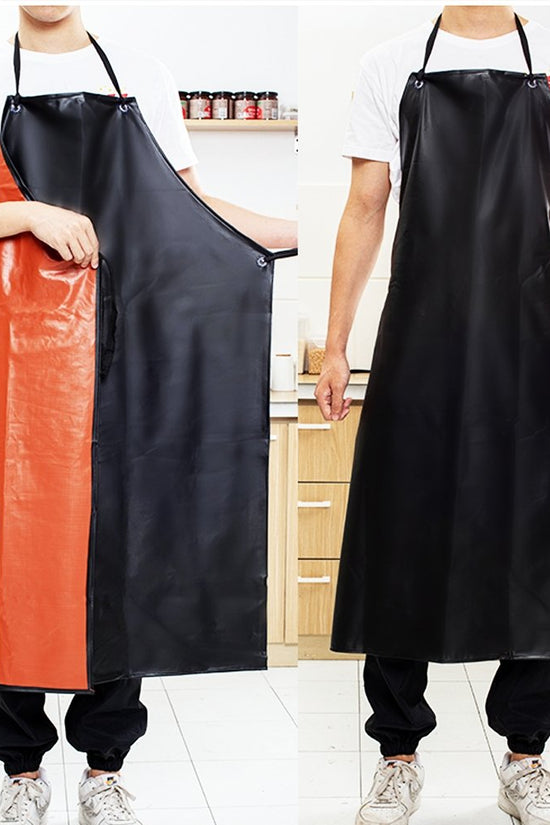 Heavy Duty PVC Bib Apron - Large Black - TEM IMPORTS™