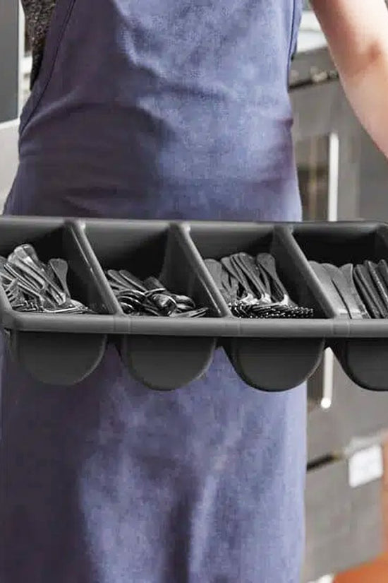 KH Classik Chef Cutlery Box 4 Compartment - Black - TEM IMPORTS™