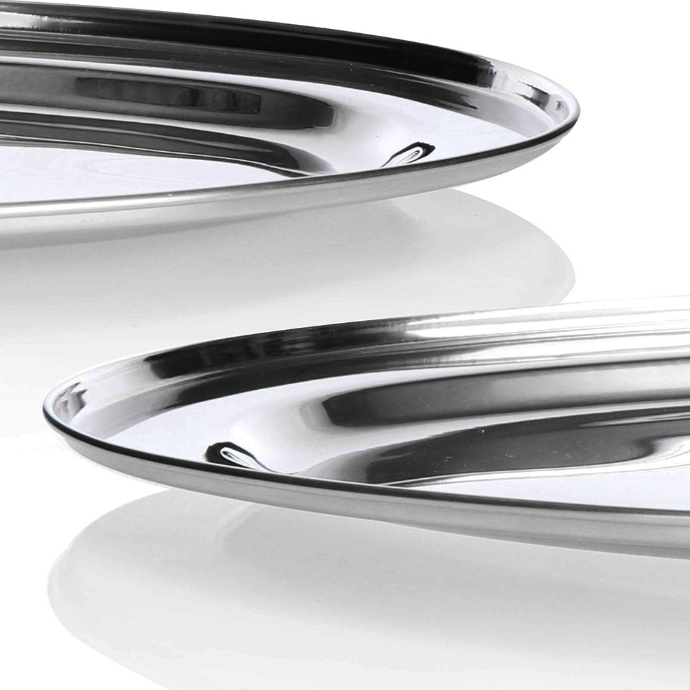 KH Oval Platter Stainless Steel Tray - 250mm - TEM IMPORTS™