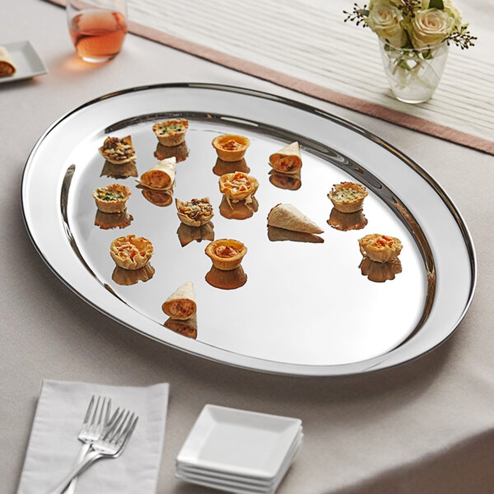 KH Oval Platter Stainless Steel Tray - 650mm - TEM IMPORTS™