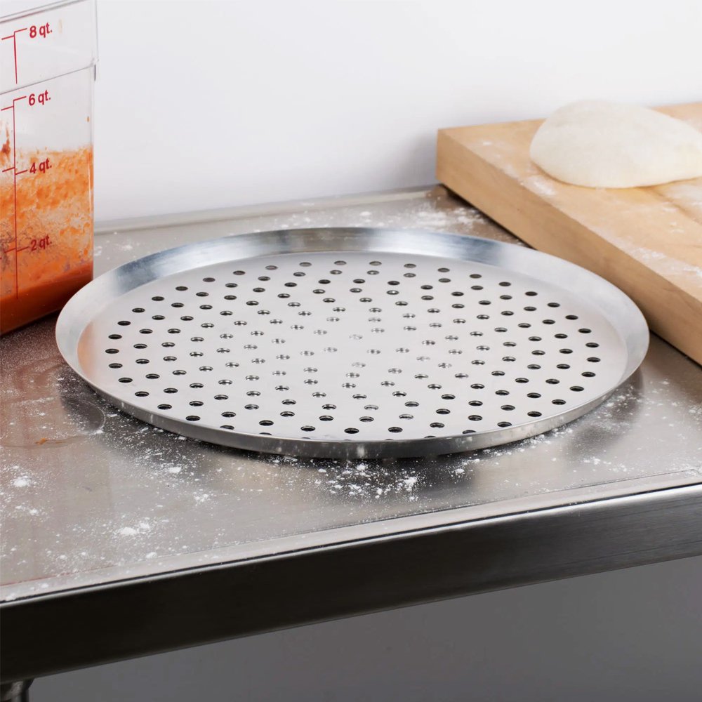 KH Pizza Tray Aluminium Perforated Made In Australia - 250mm - TEM IMPORTS™