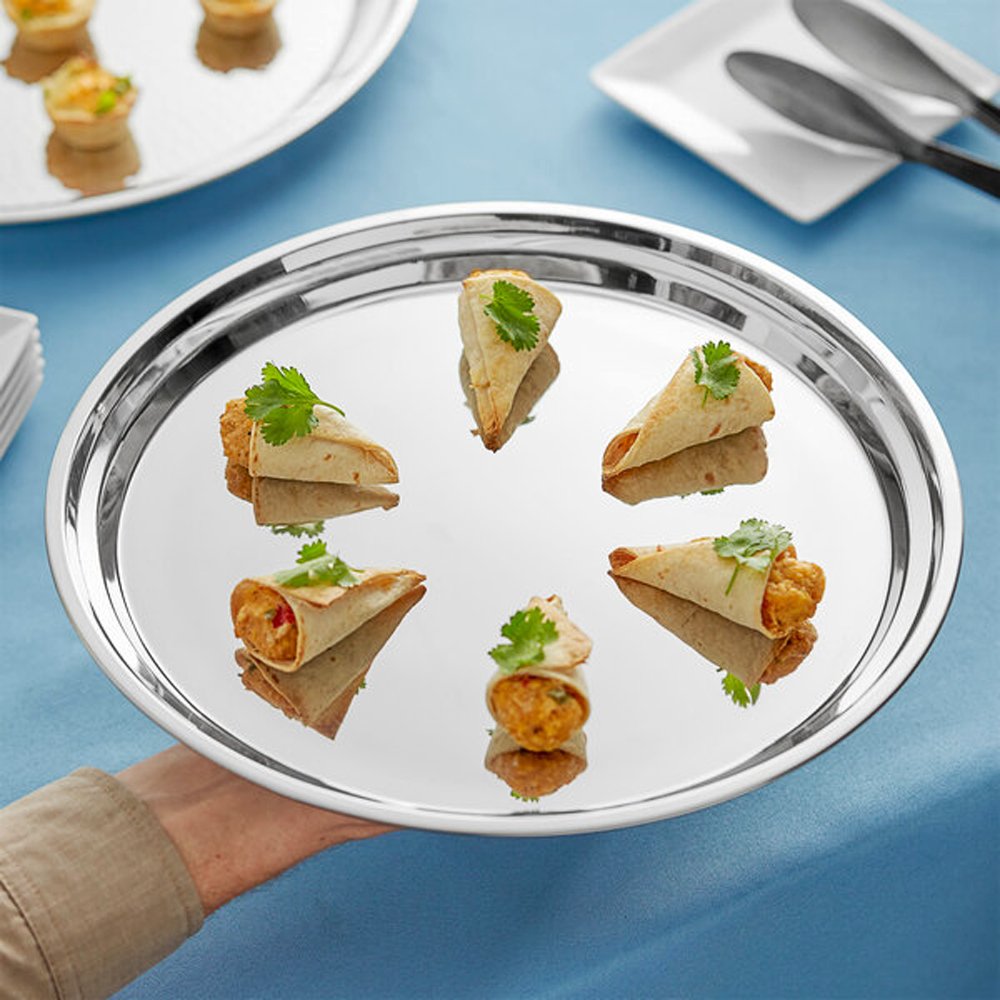 KH Round Platter Stainless Steel Tray - 300mm - TEM IMPORTS™