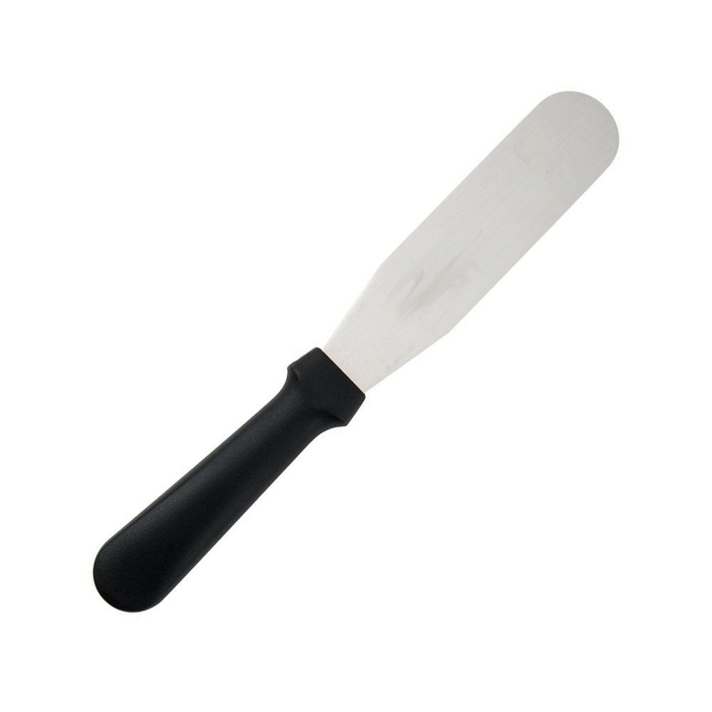 Plastic Black Handle Straight Blade Stainless Steel  - 150mm